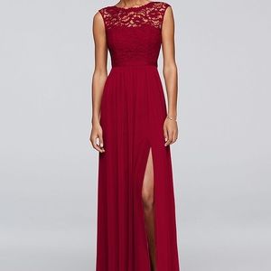 David’s bridal dress (color: wine) size 6